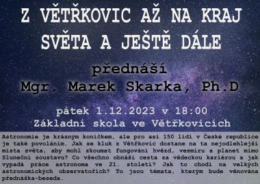 Plakát_přednáška Marka Skarky