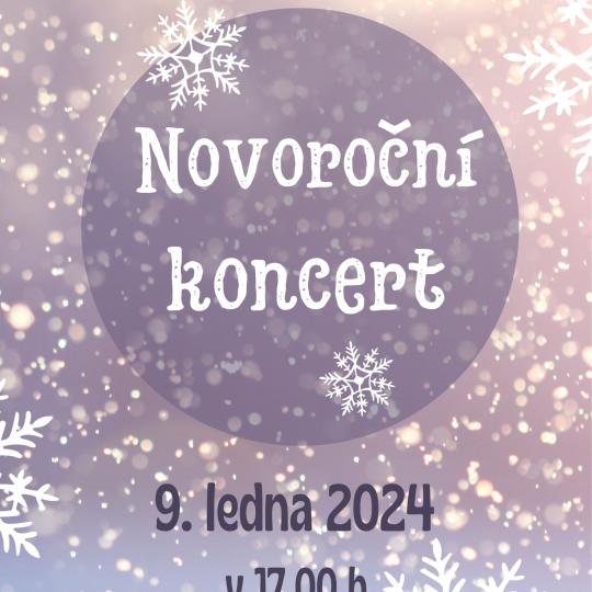 Plakát - Novoroční koncert žáků ZUŠ Vítkov