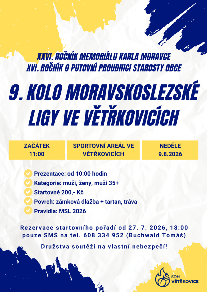 Plakát - Soutěž v požárním útoku